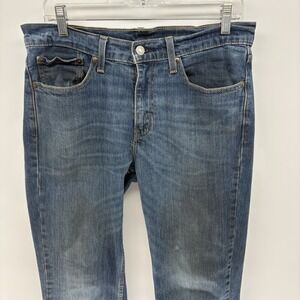 Levis Jeans Blue 511 Slim Straight Distressed Denim Stretch Men 31X31.5